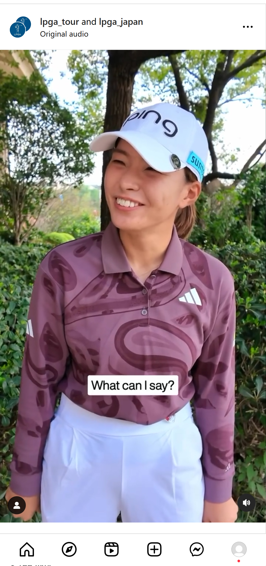 全米女子プロゴルフ協会（LPGA）の公式インスタグラムから