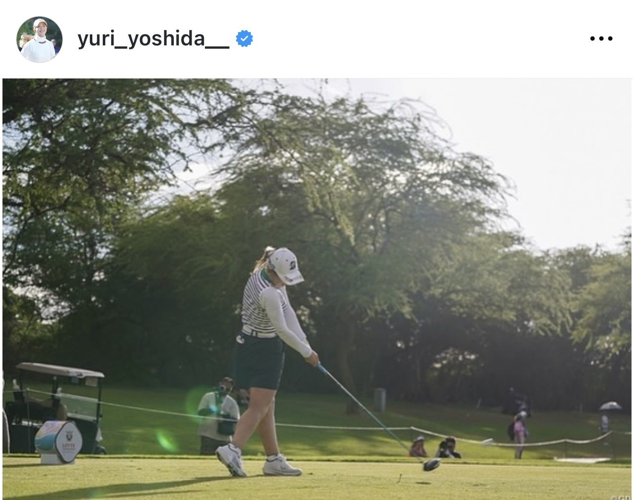 吉田優利のインスタグラムから