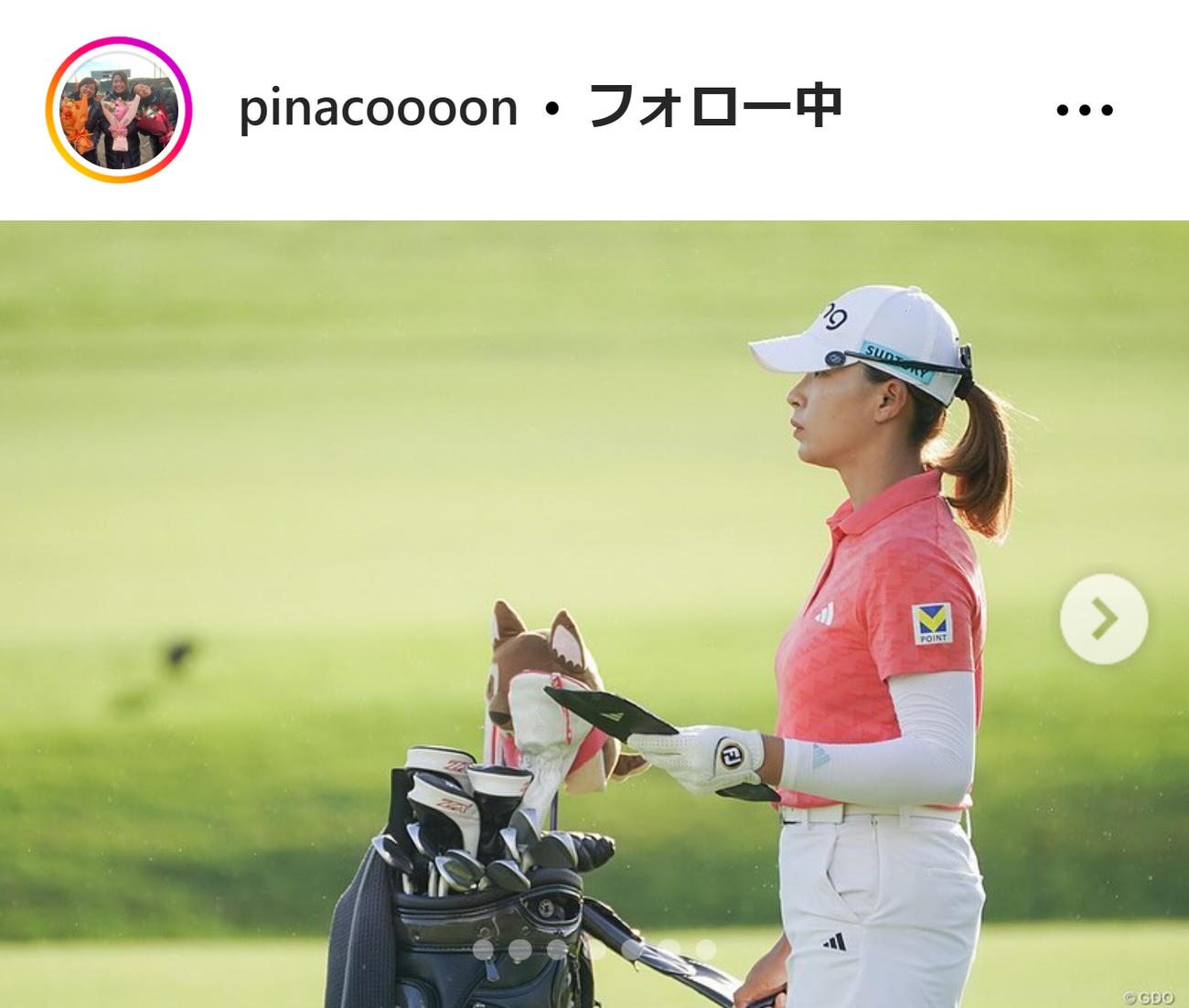 渋野日向子のインスタグラムから