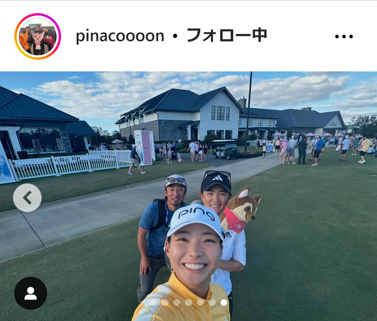 渋野日向子のインスタグラムから