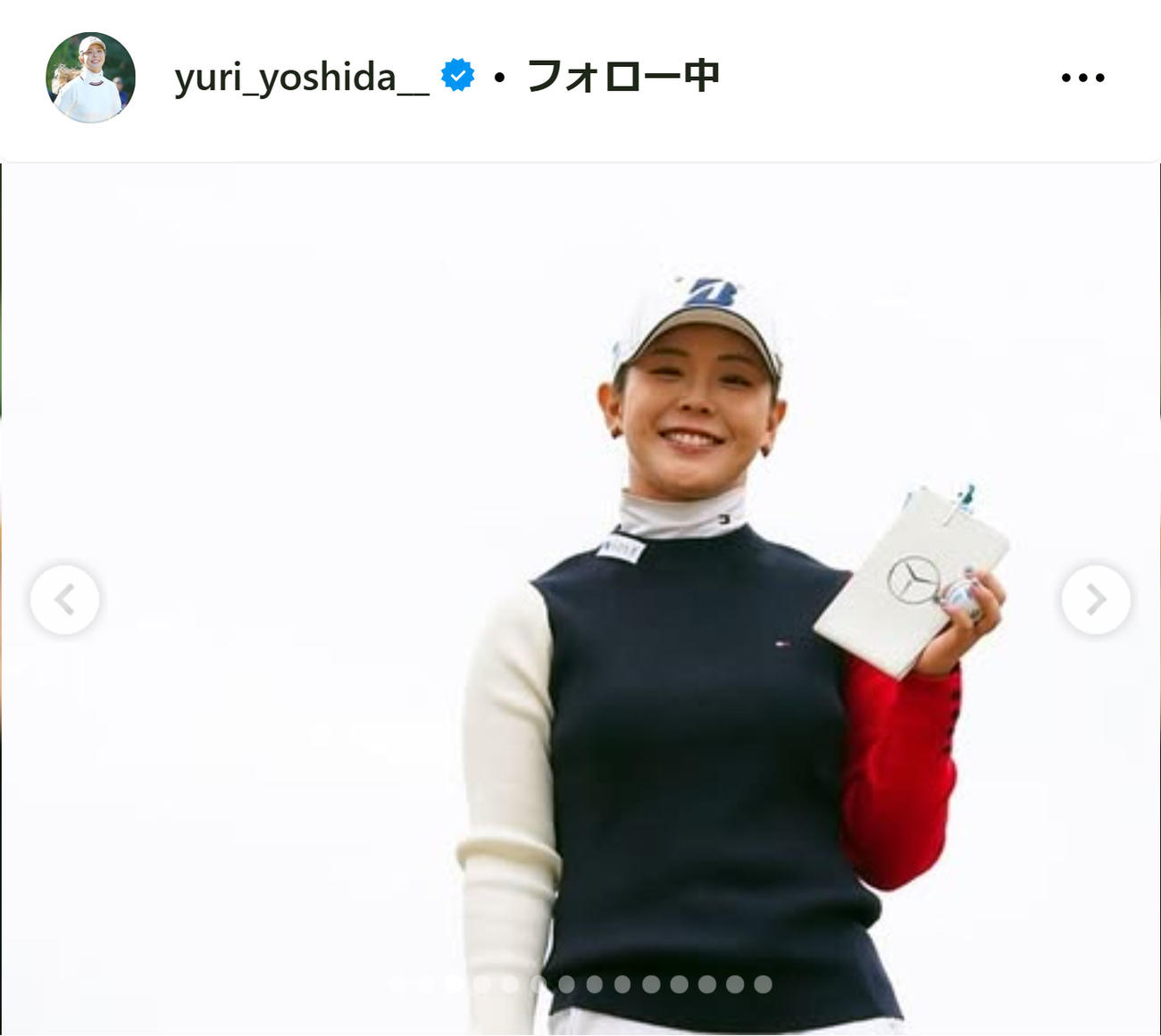 吉田優利のインスタグラムから