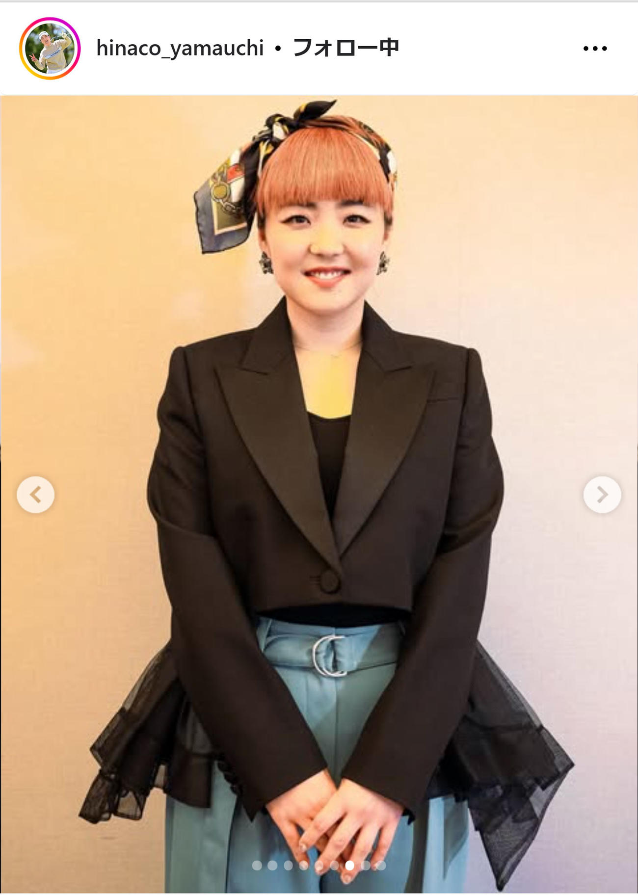 山内日菜子のインスタグラムから