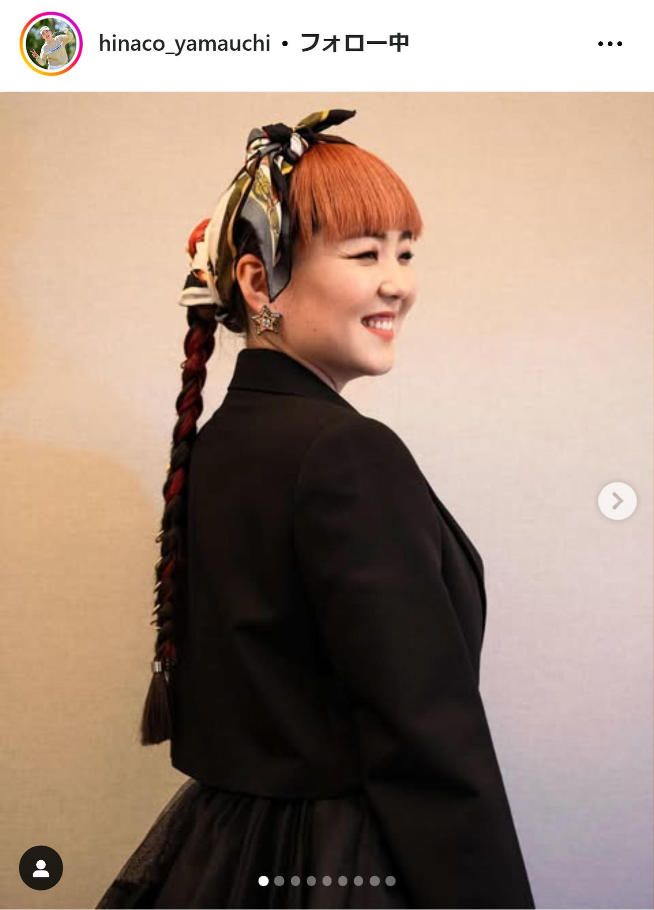 山内日菜子のインスタグラムから