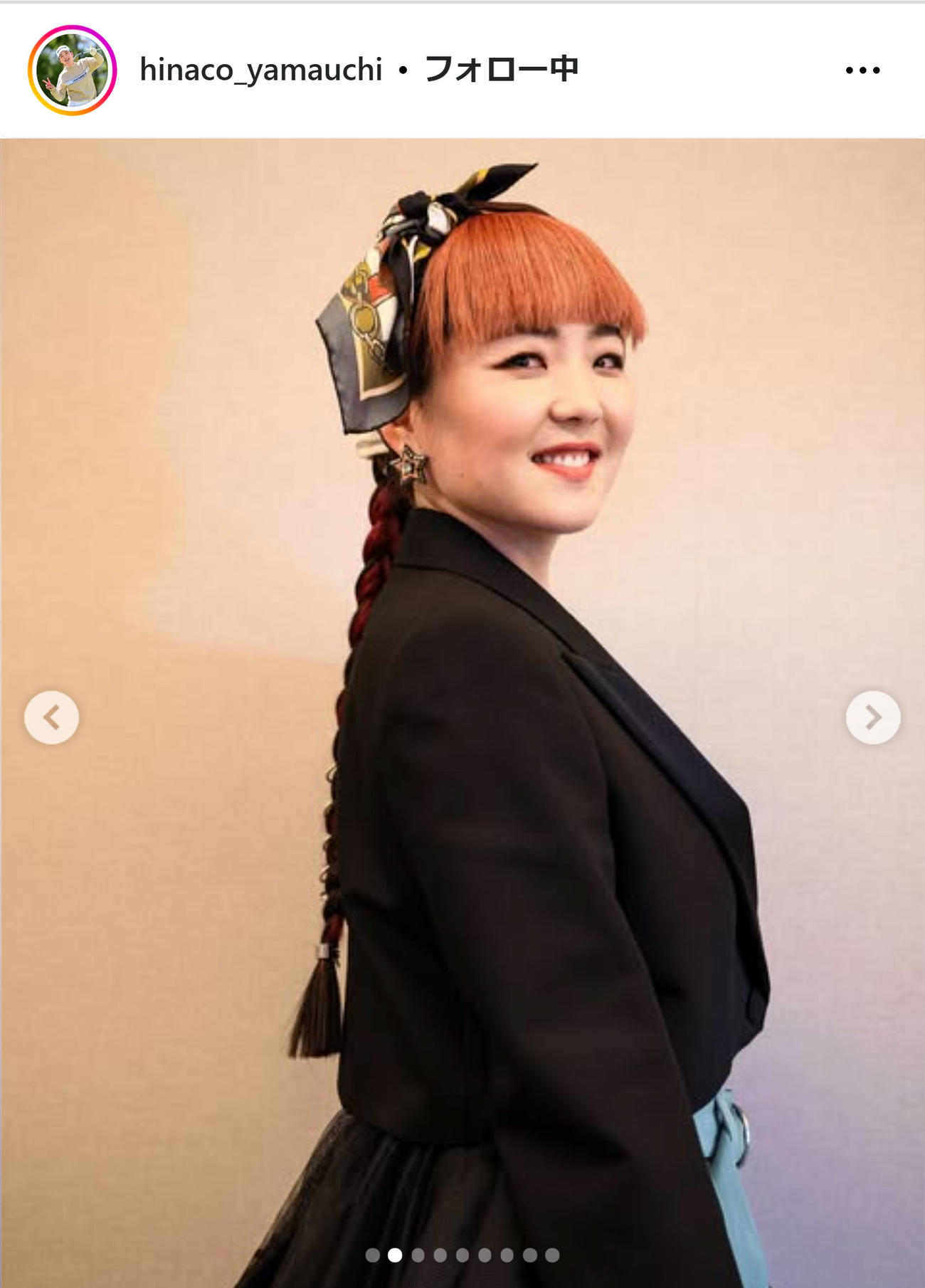 山内日菜子のインスタグラムから