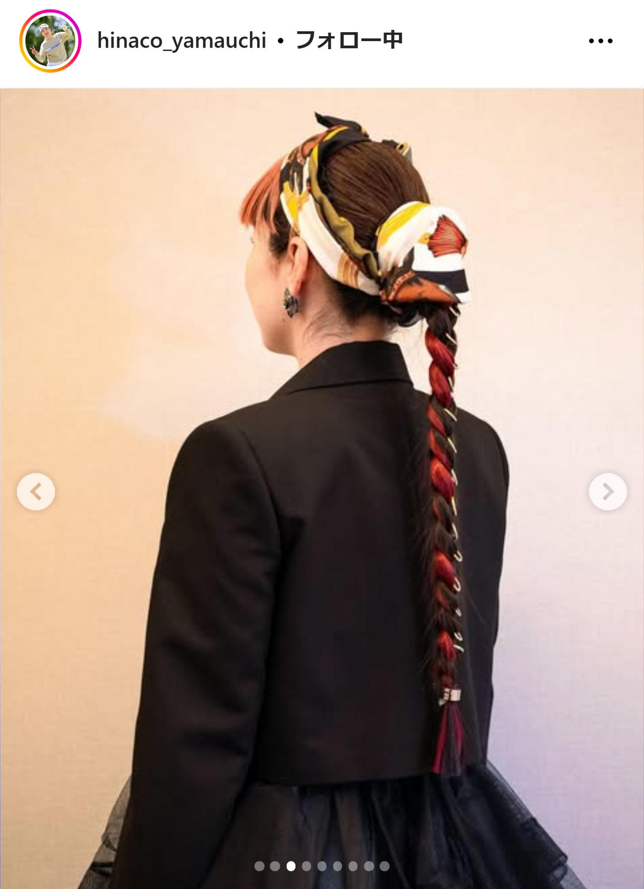 山内日菜子のインスタグラムから