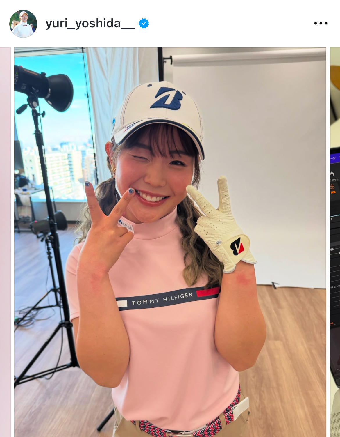 吉田優利のインスタグラムから