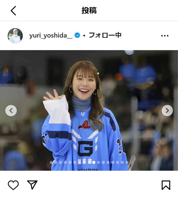 吉田優利のインスタグラムから
