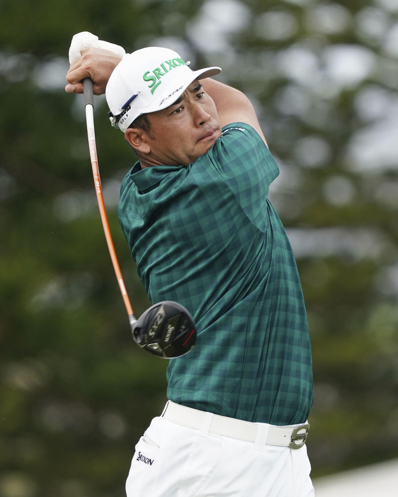 第3ラウンド、9番でティーショットを放つ松山英樹（共同）