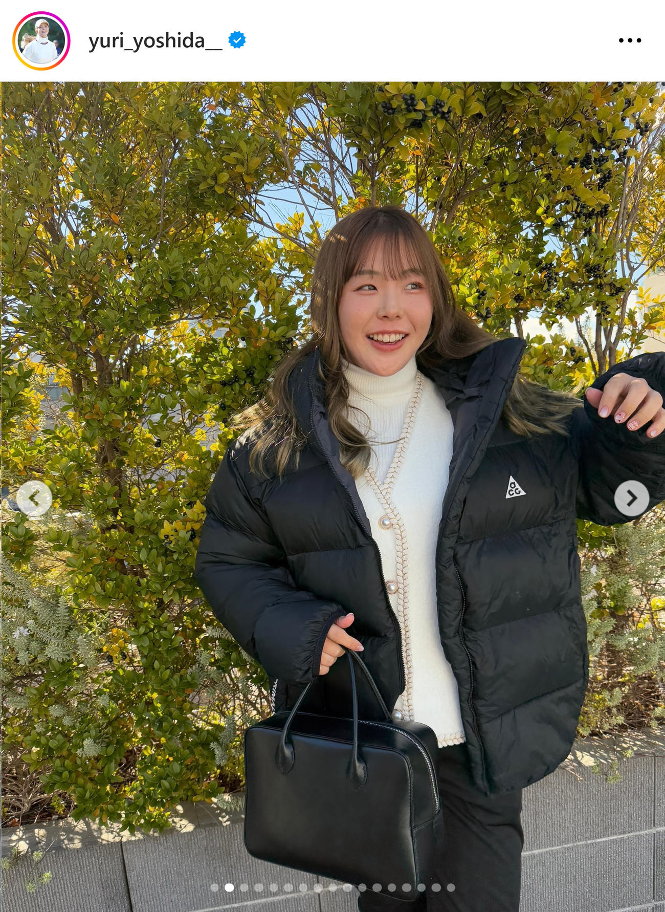 吉田優利のインスタグラムから