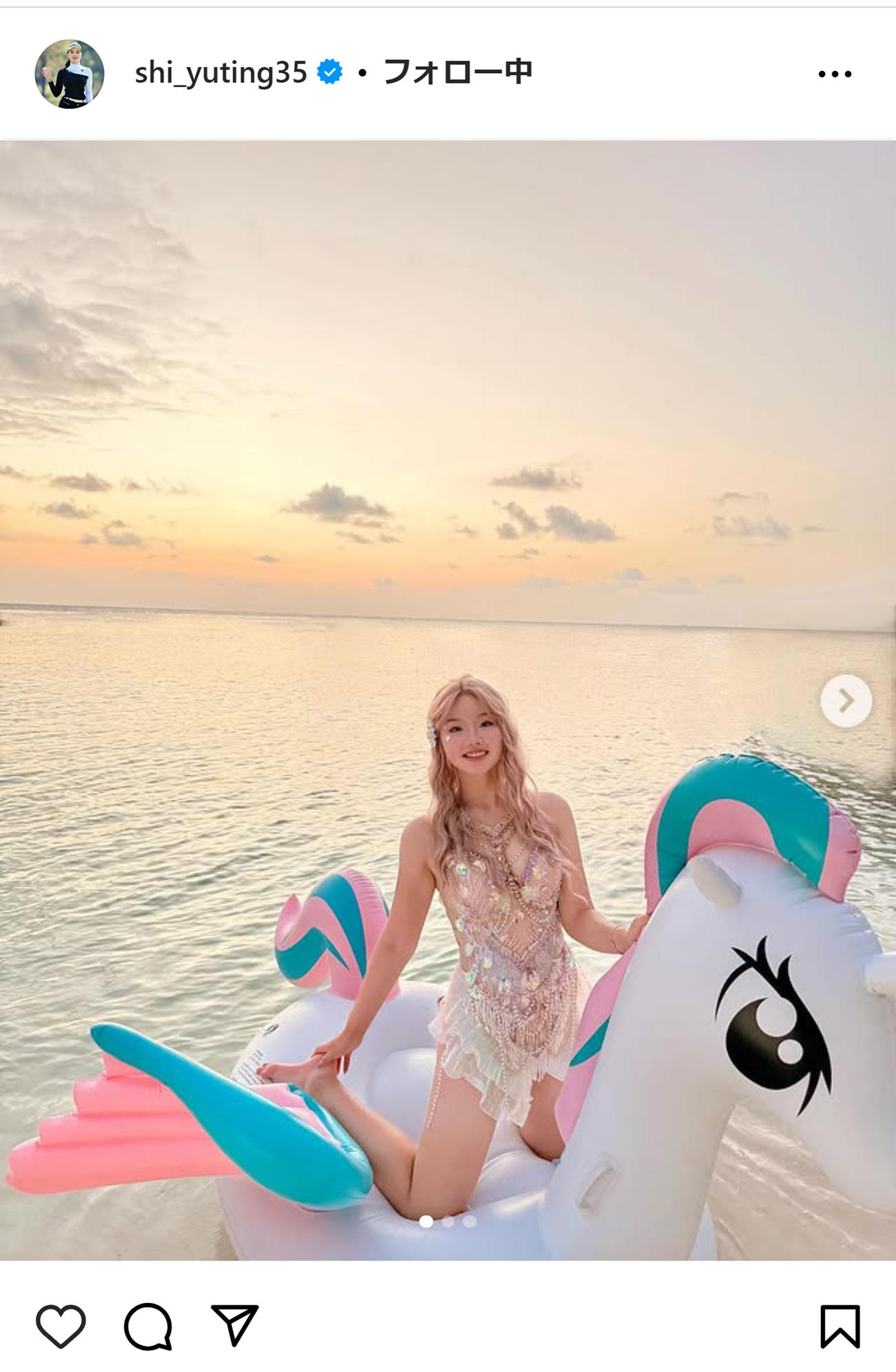 セキ・ユウティンのインスタグラムから