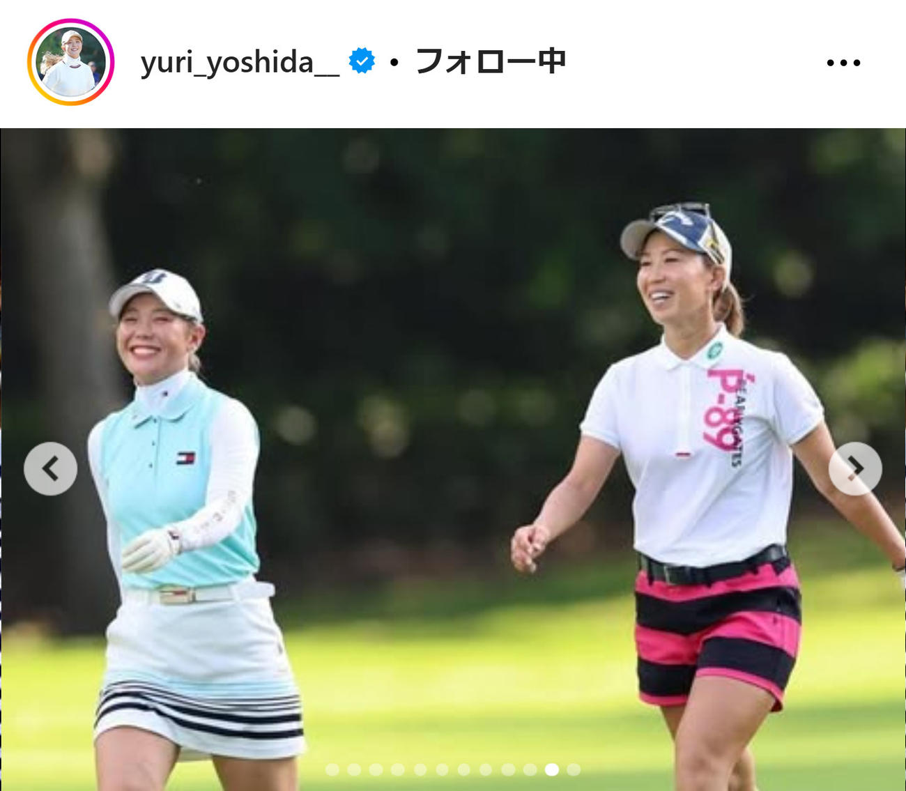 吉田優利のインスタグラムから