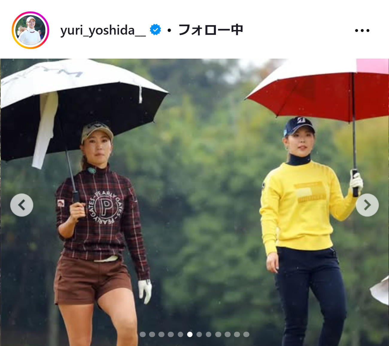 吉田優利のインスタグラムから