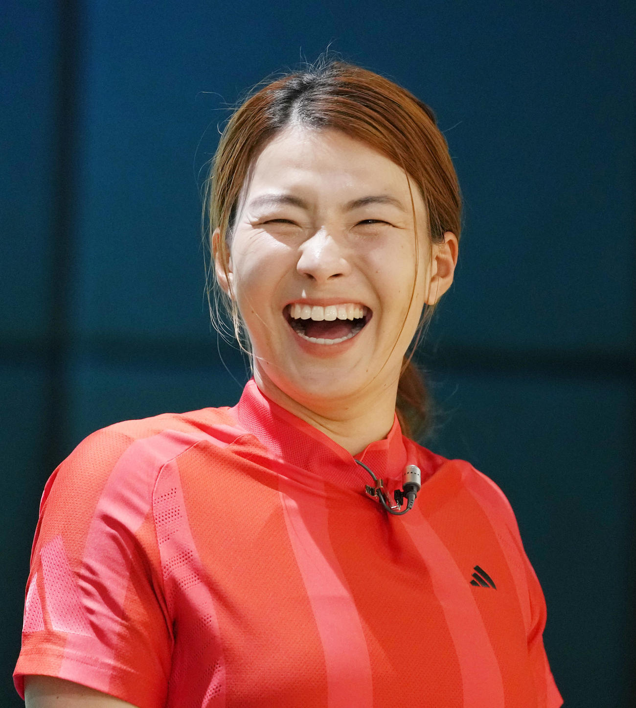 笑顔を見せる渋野日向子（2025年1月25日撮影）