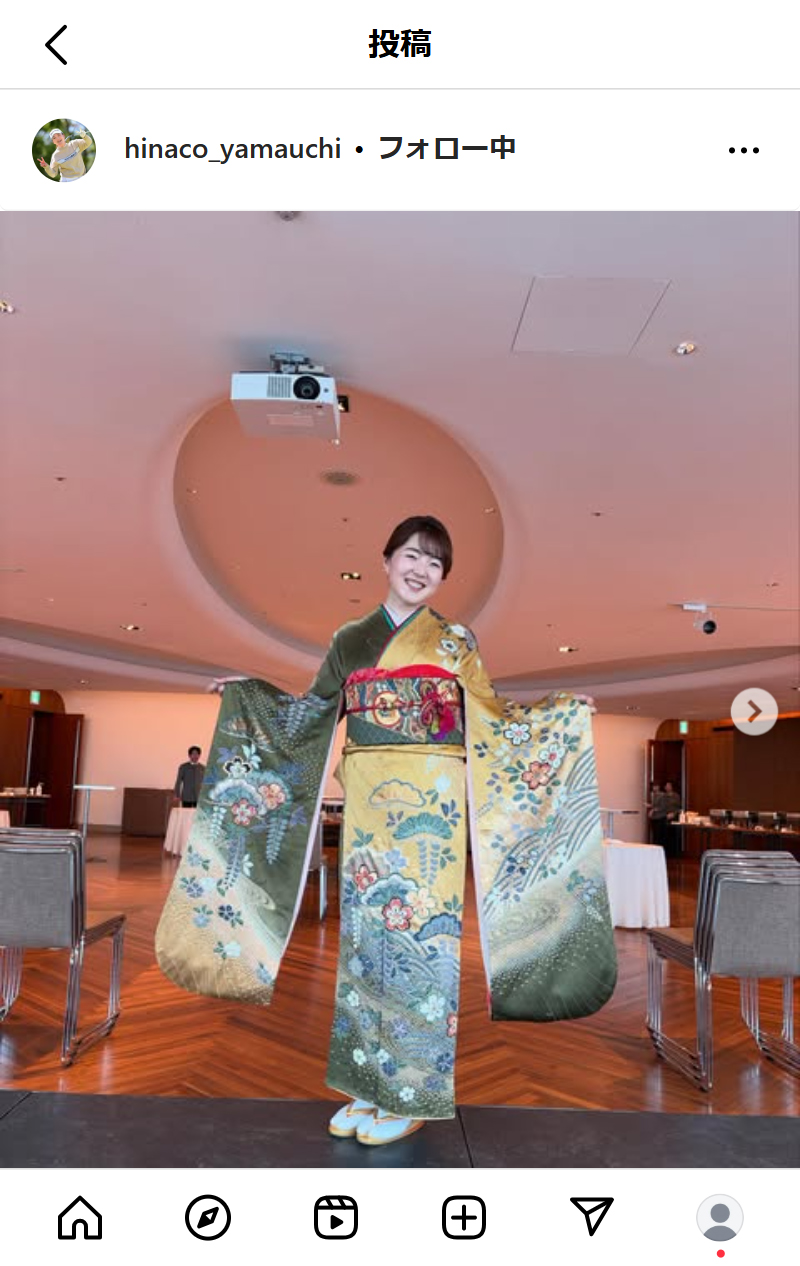 山内日菜子のインスタグラムから