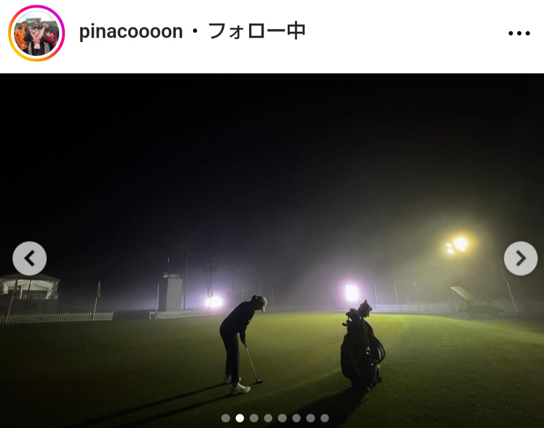 渋野日向子のインスタグラムから