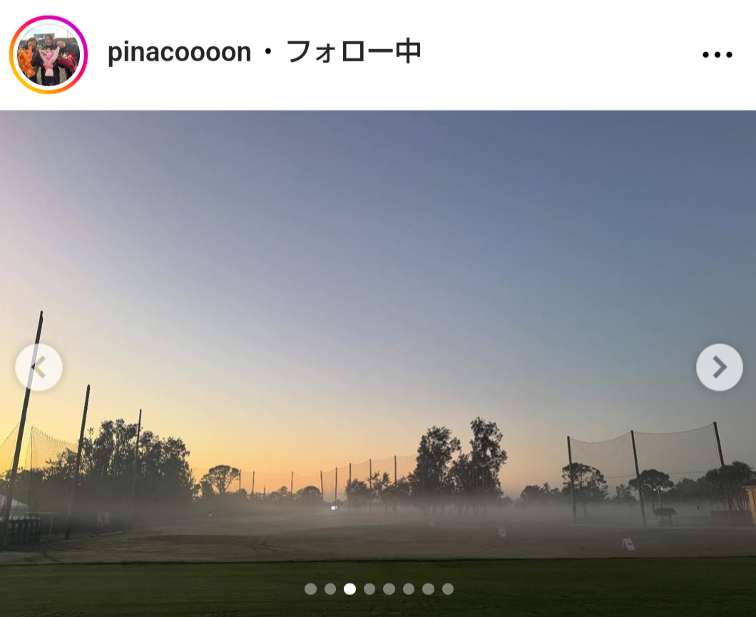 渋野日向子のインスタグラムから