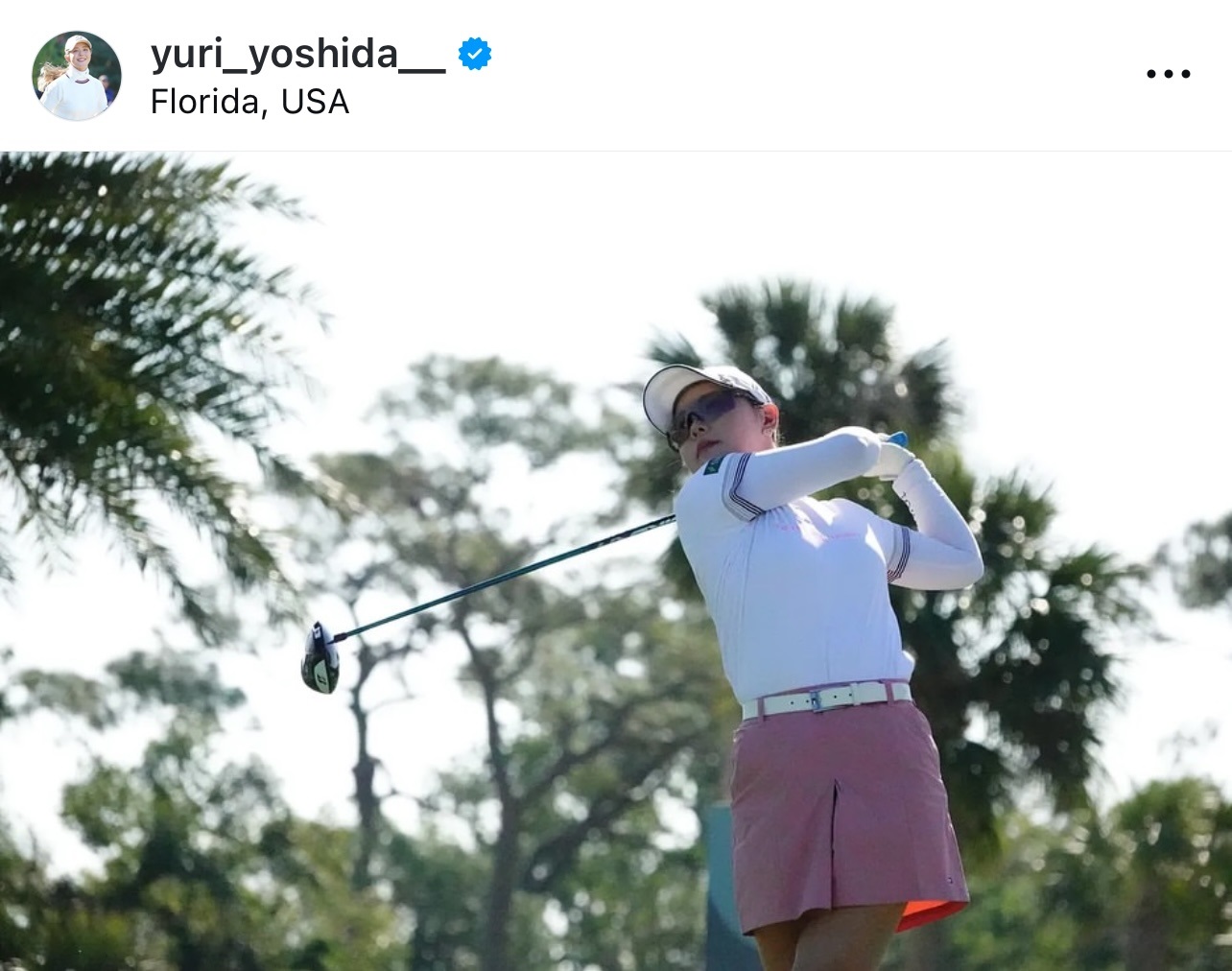 吉田優利のインスタグラムから