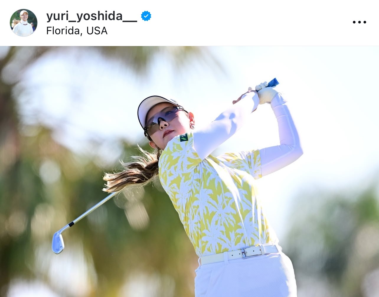 吉田優利のインスタグラムから