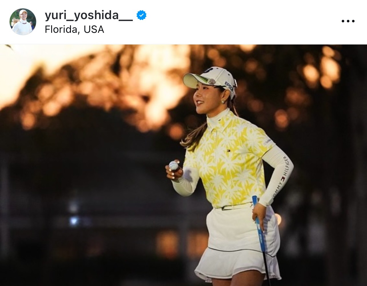 吉田優利のインスタグラムから