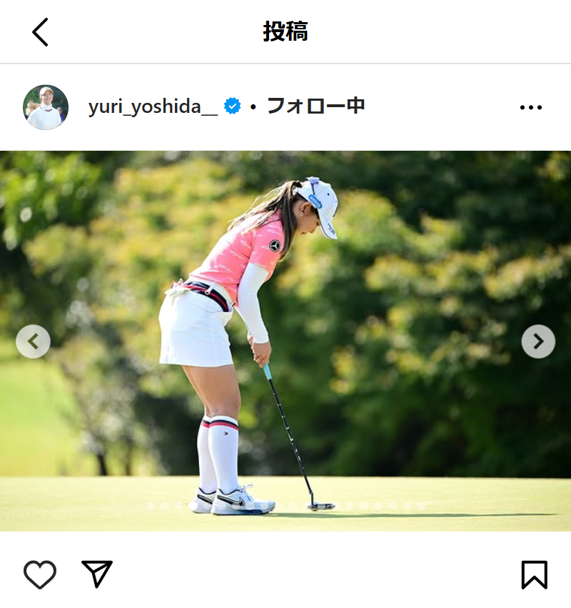 吉田優利のインスタグラムから