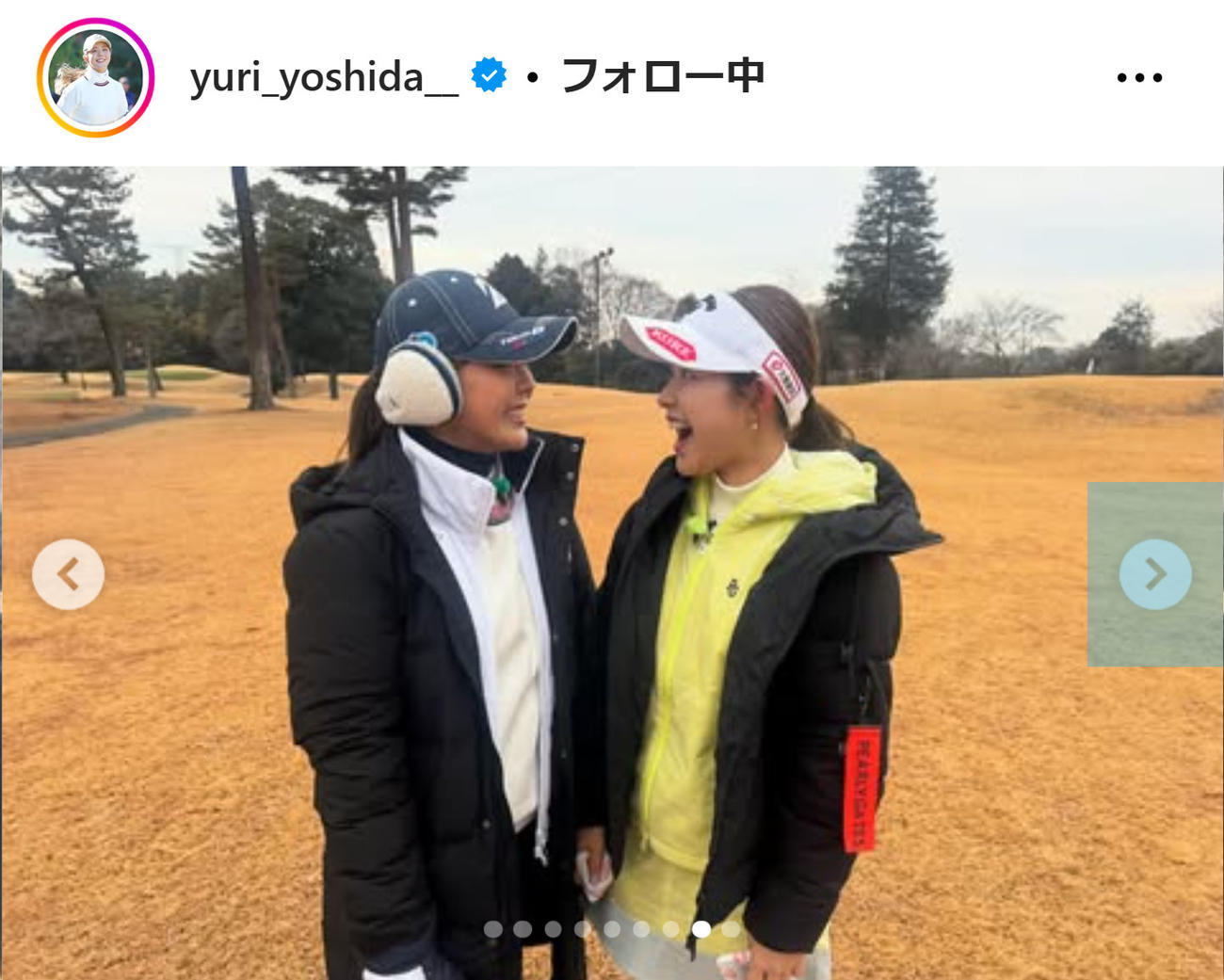 吉田優利のインスタグラムから