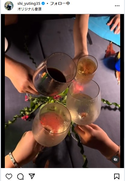 セキ・ユウティンのインスタグラムから