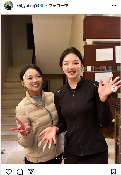 セキ・ユウティンのインスタグラムから