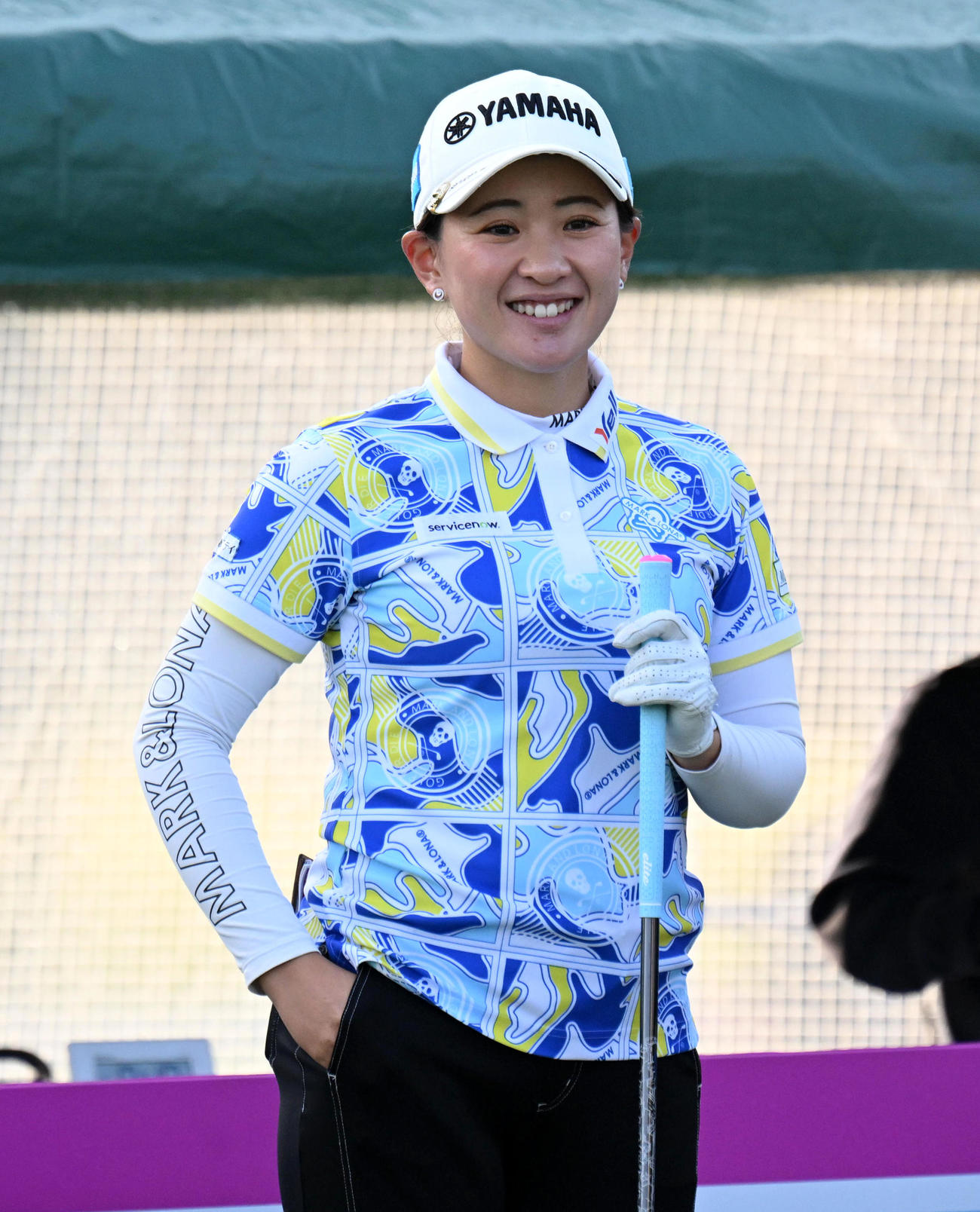 1番、笑顔を見せる永井（撮影・前岡正明）