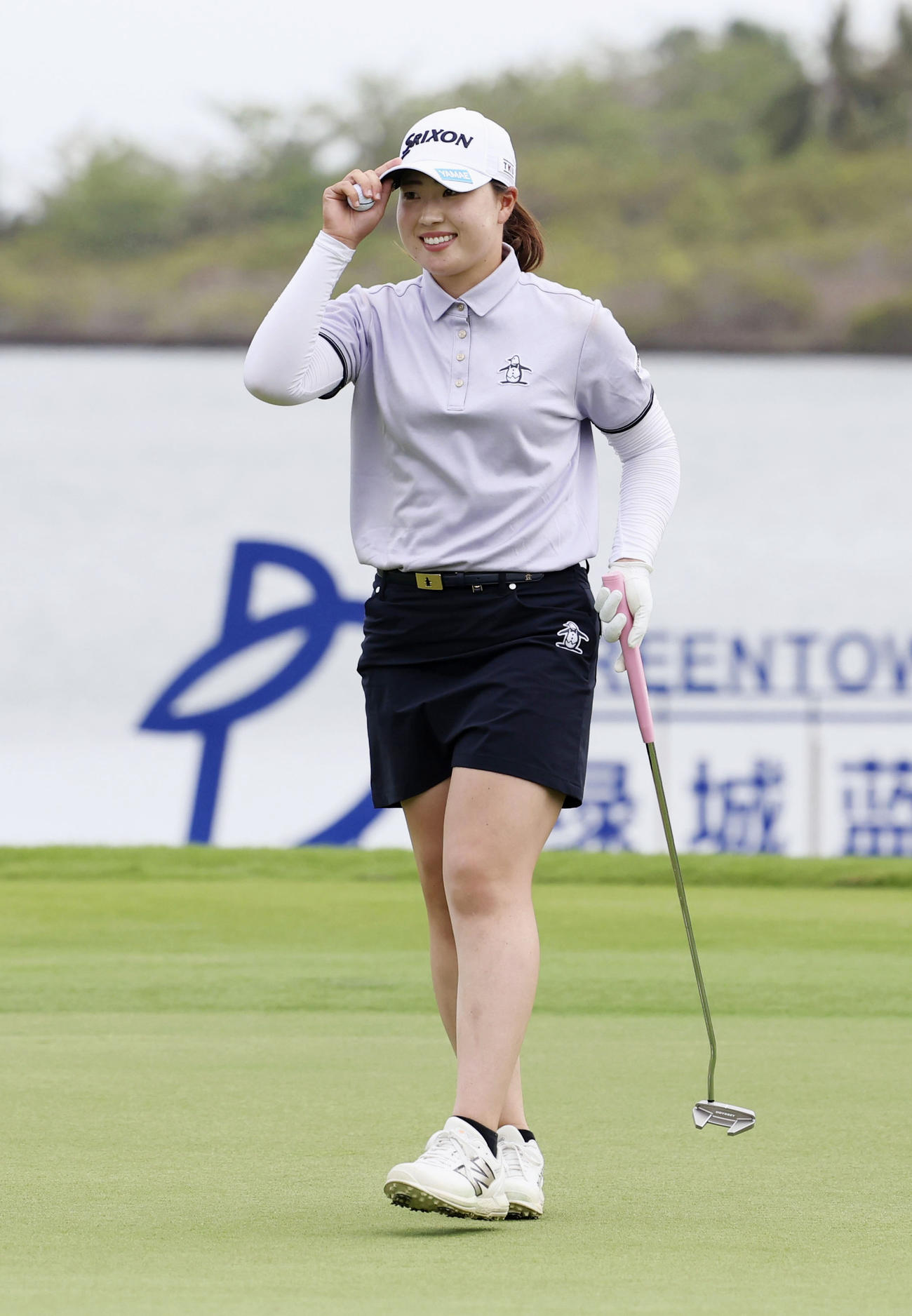 通算17アンダーで優勝を決めた竹田麗央（ゲッティ＝共同）