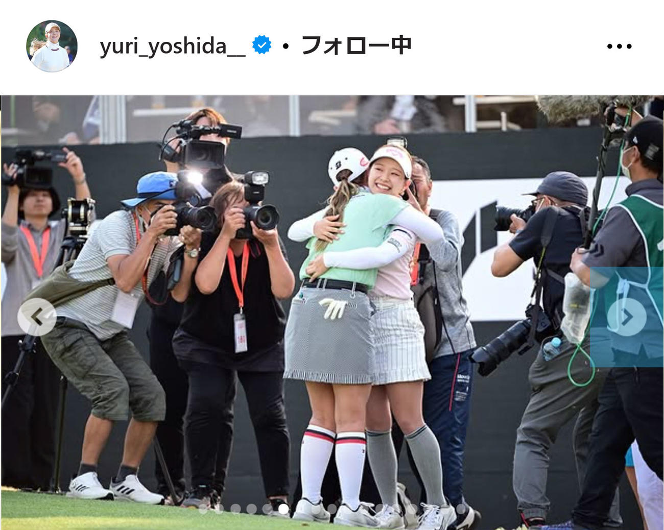 吉田優利のインスタグラムから