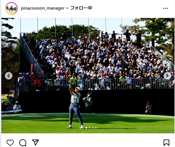 渋野日向子のインスタグラムから
