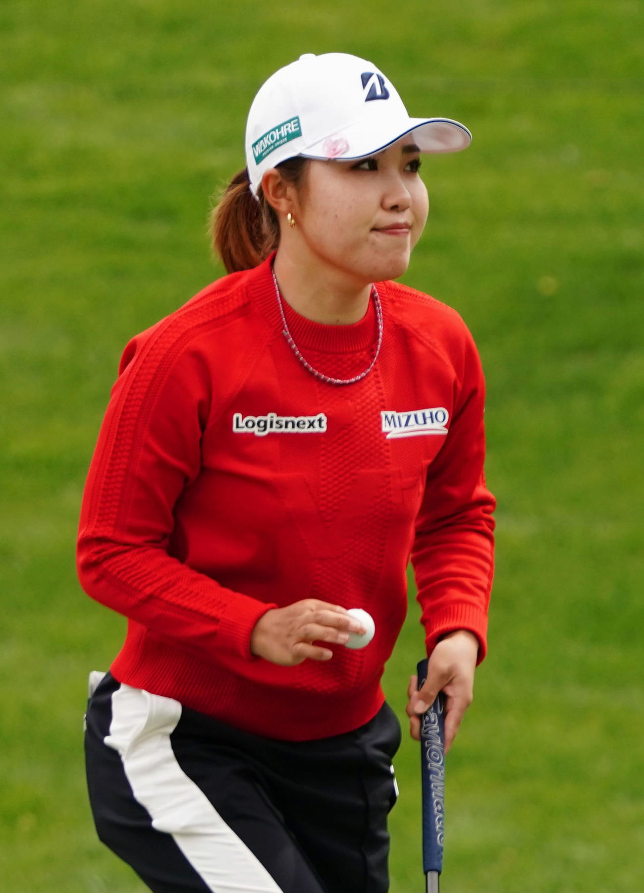 1次リーグ第1戦、2番でバーディーを奪った古江彩佳（共同）