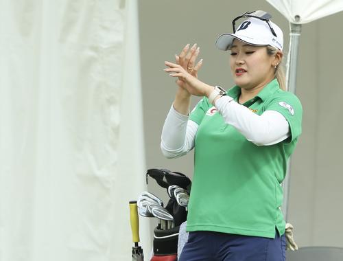 プロアマ戦に臨む桑木（撮影・河田真司）