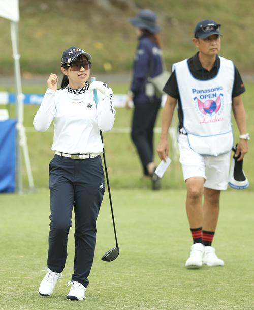 プロアマ戦に臨む菅沼（撮影・河田真司）