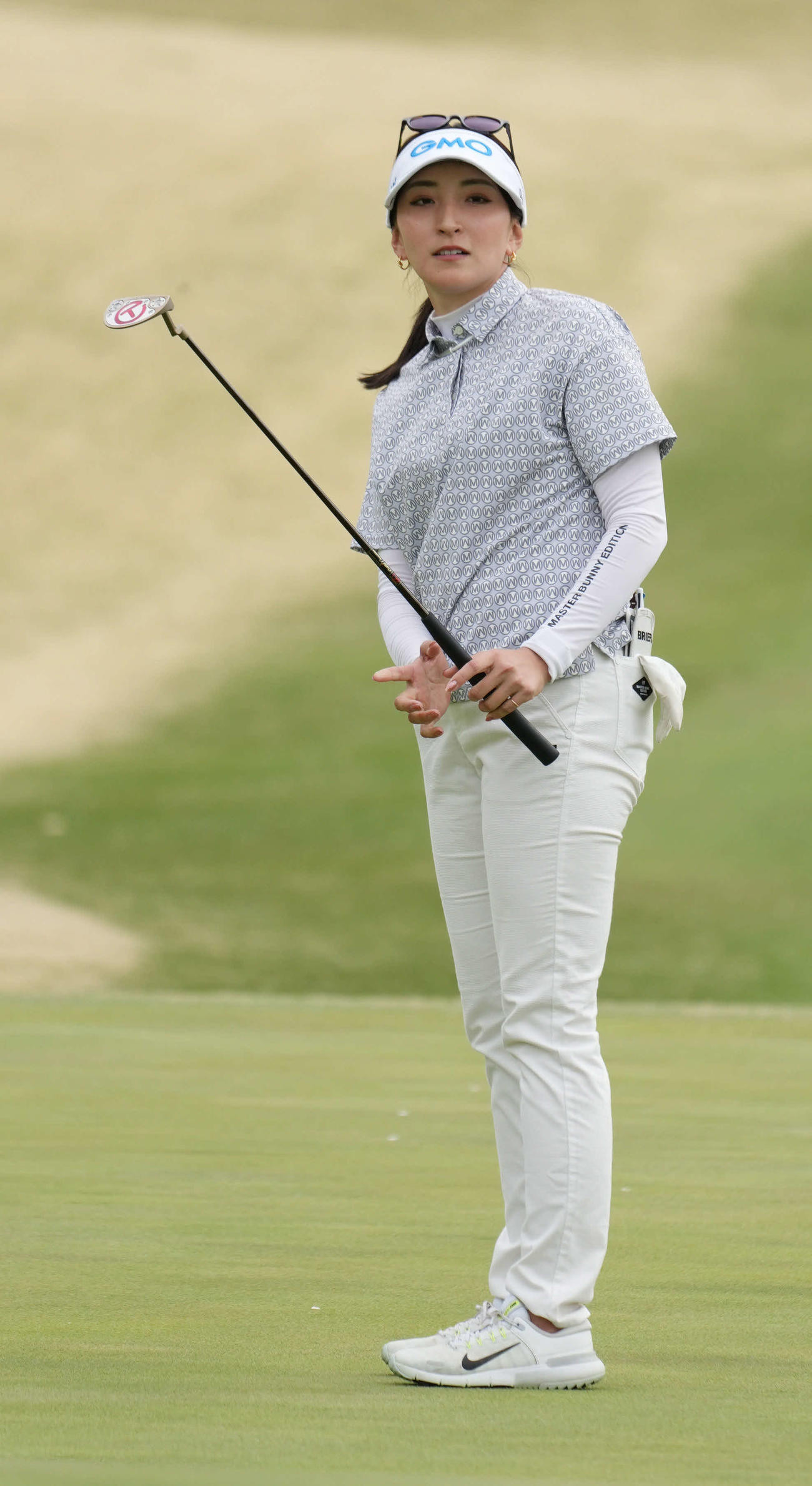 富士フィルム・スタジオアリス女子オープンのプロアマに臨む脇元（撮影・小沢裕）