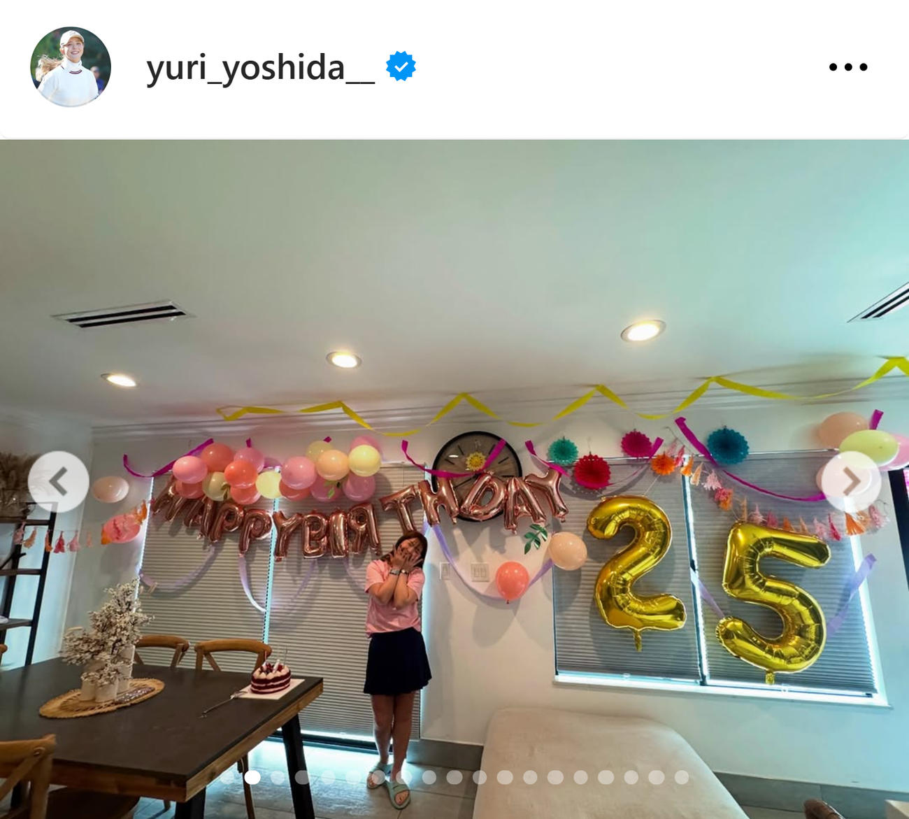 吉田優利のインスタグラムから