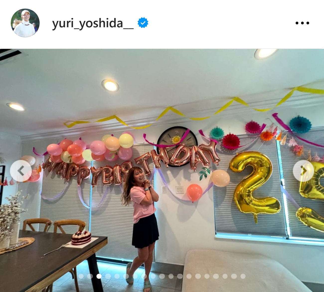 吉田優利のインスタグラムから
