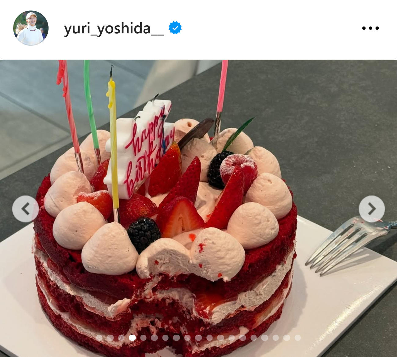 吉田優利のインスタグラムから