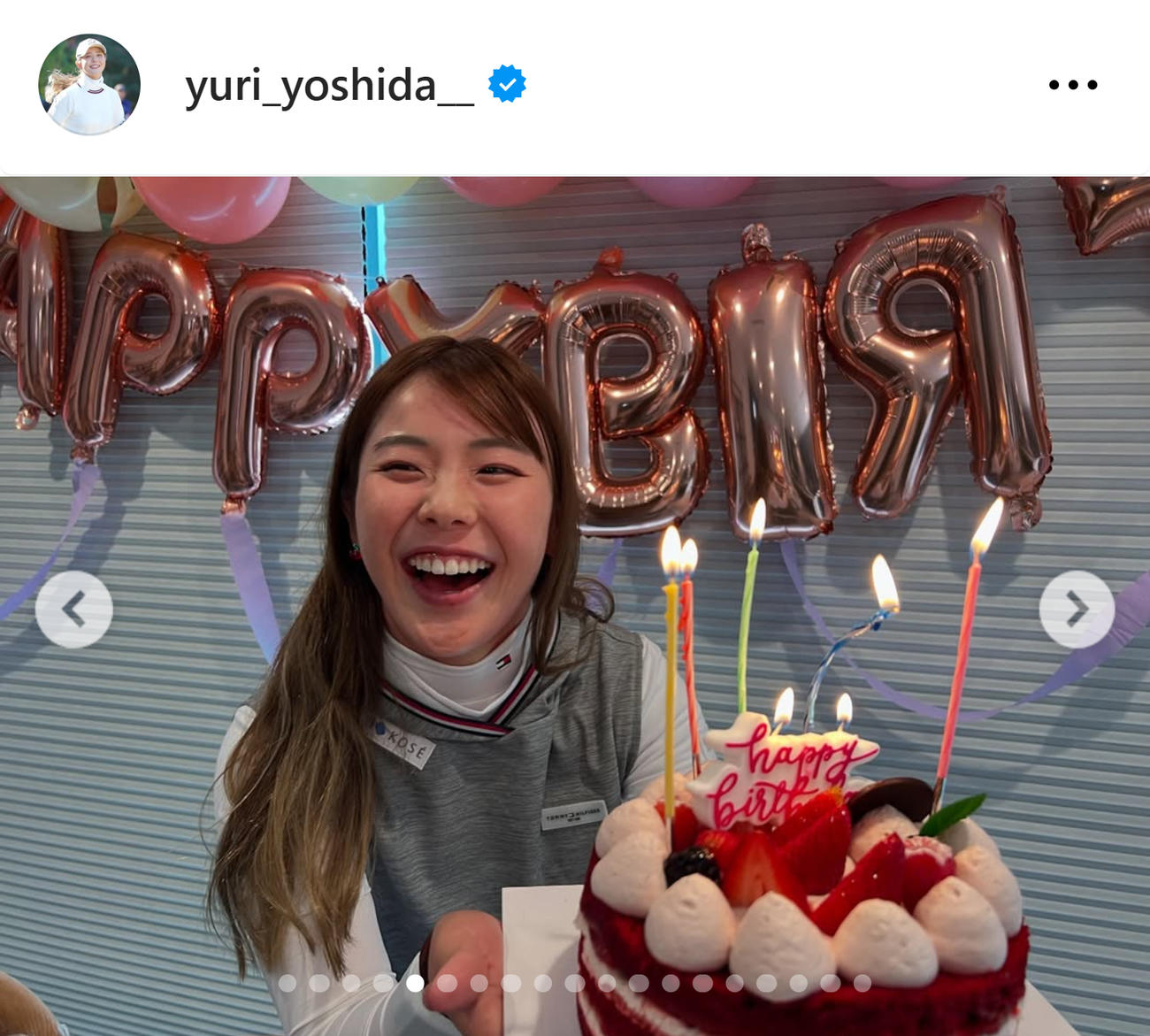 吉田優利のインスタグラムから