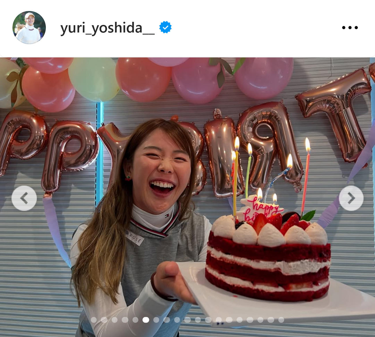 吉田優利のインスタグラムから