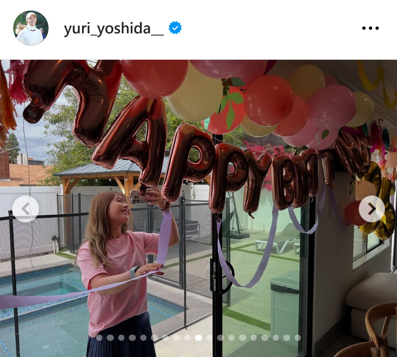 吉田優利のインスタグラムから