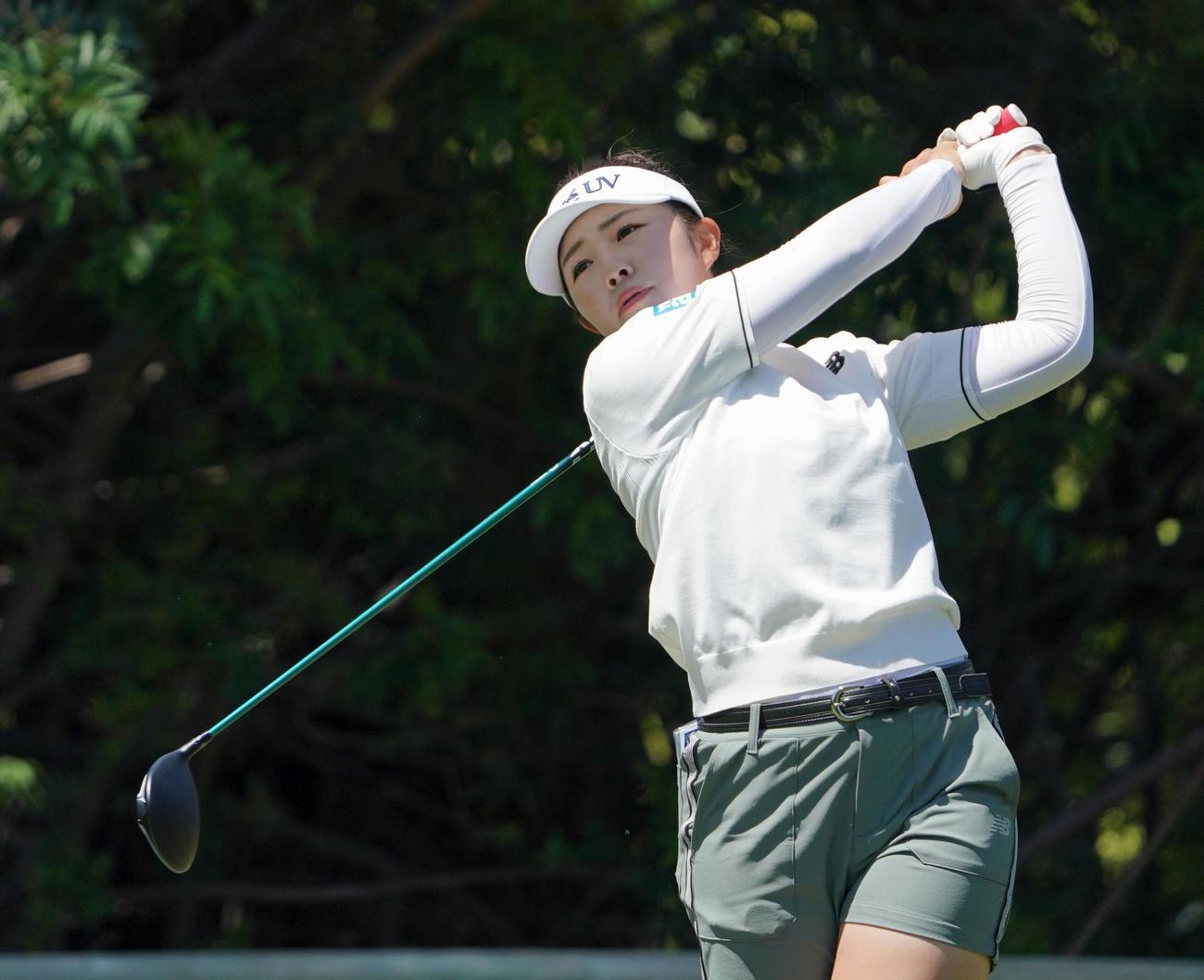 最終ラウンド、通算19アンダーで3位の山下美夢有＝エルカバレロCC（共同）