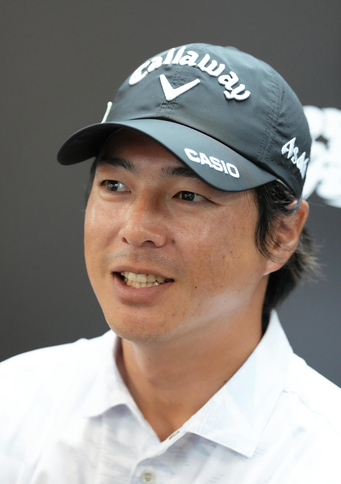 大会への意気込みを語る石川（撮影・足立雅史）