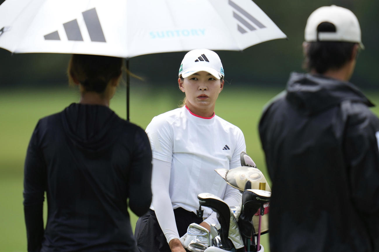 シェブロン選手権に向けた練習ラウンドを行った渋野日向子（AP)