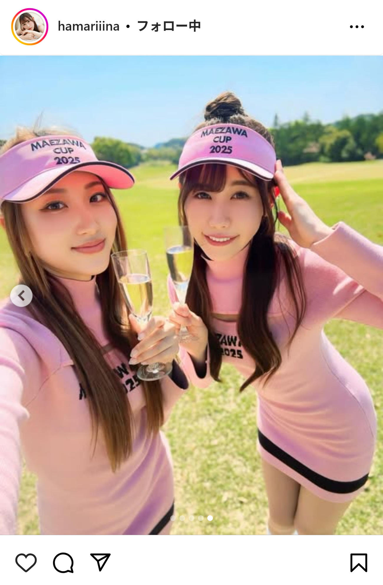 浜嶋りなのインスタグラムから