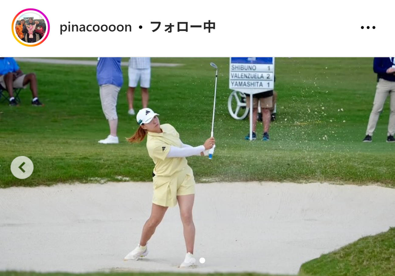 渋野日向子のインスタグラムから