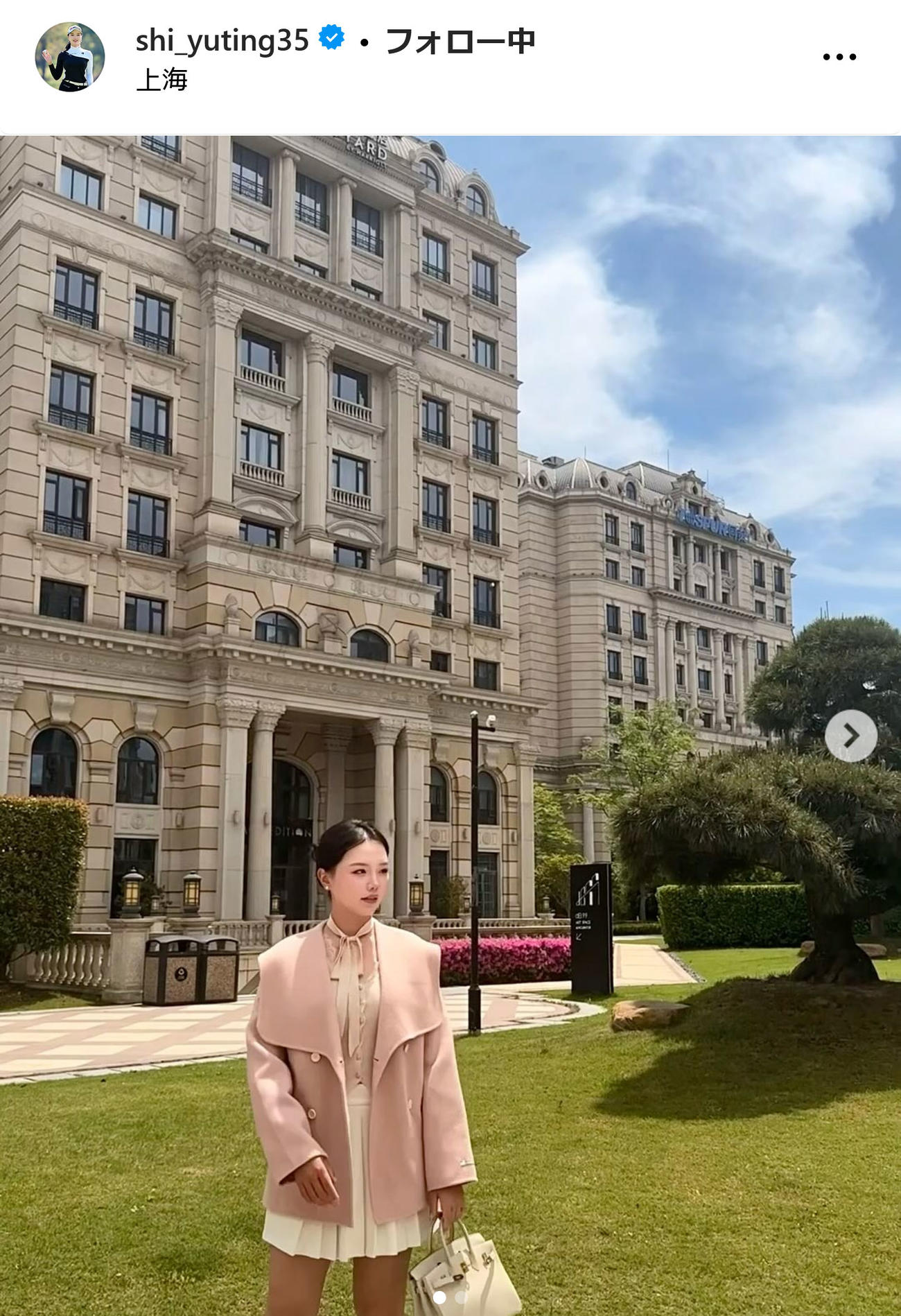 セキ・ユウティンのインスタグラムから