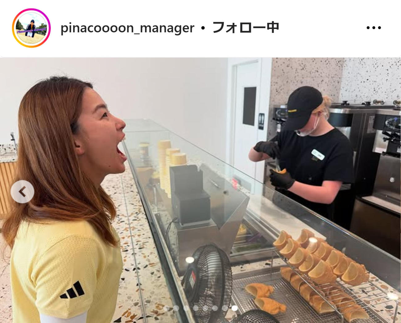 渋野日向子 マネージャー のインスタグラムから