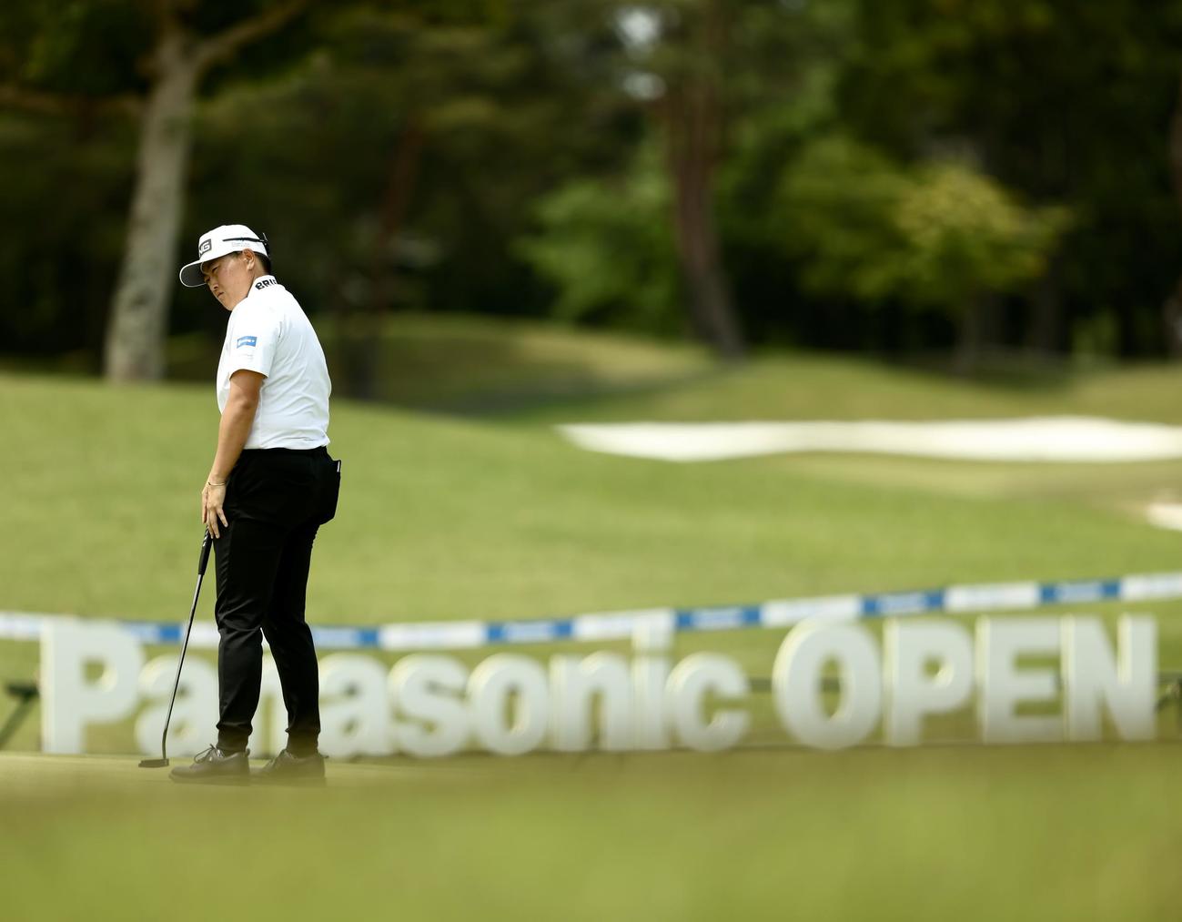 プロアマ戦に臨む工藤（撮影・河田真司）