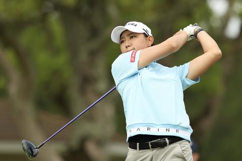 2番、ティーショットを放つ野沢（撮影・河田真司）